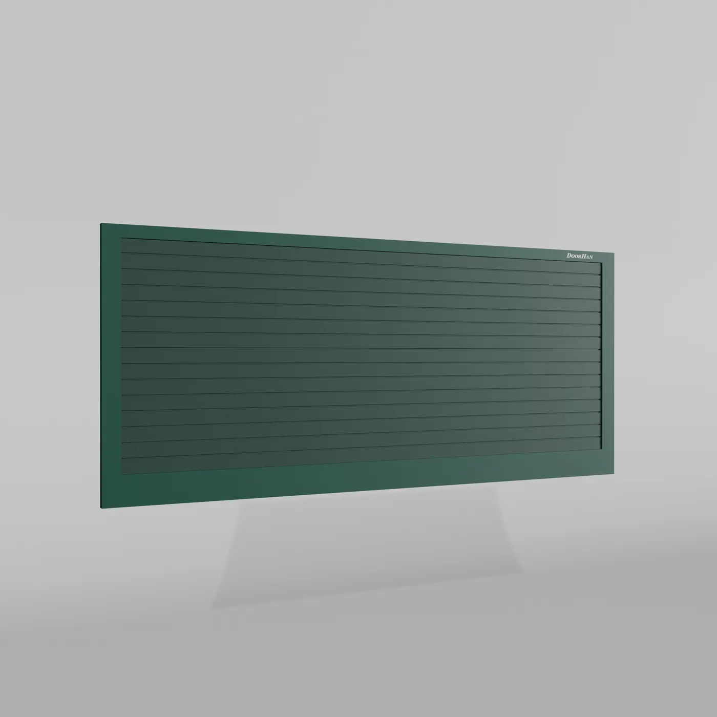 Откатные ворота DoorHan 4600х1300 цвета RAL 6005 (зелёный) с дизайном «доска» без автоматики
